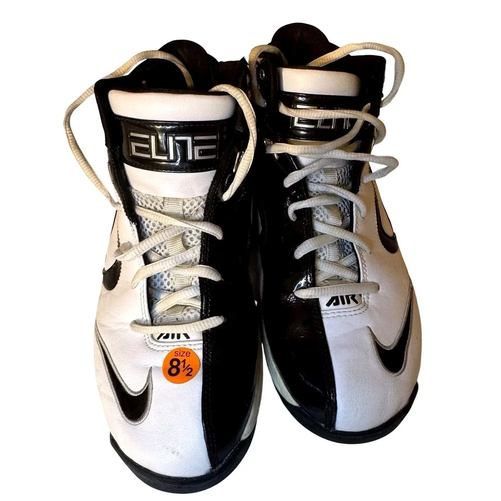 Nike Air Elite 2007 White Black Basketball Shoes Womens 8.5‎ Retro Y2K